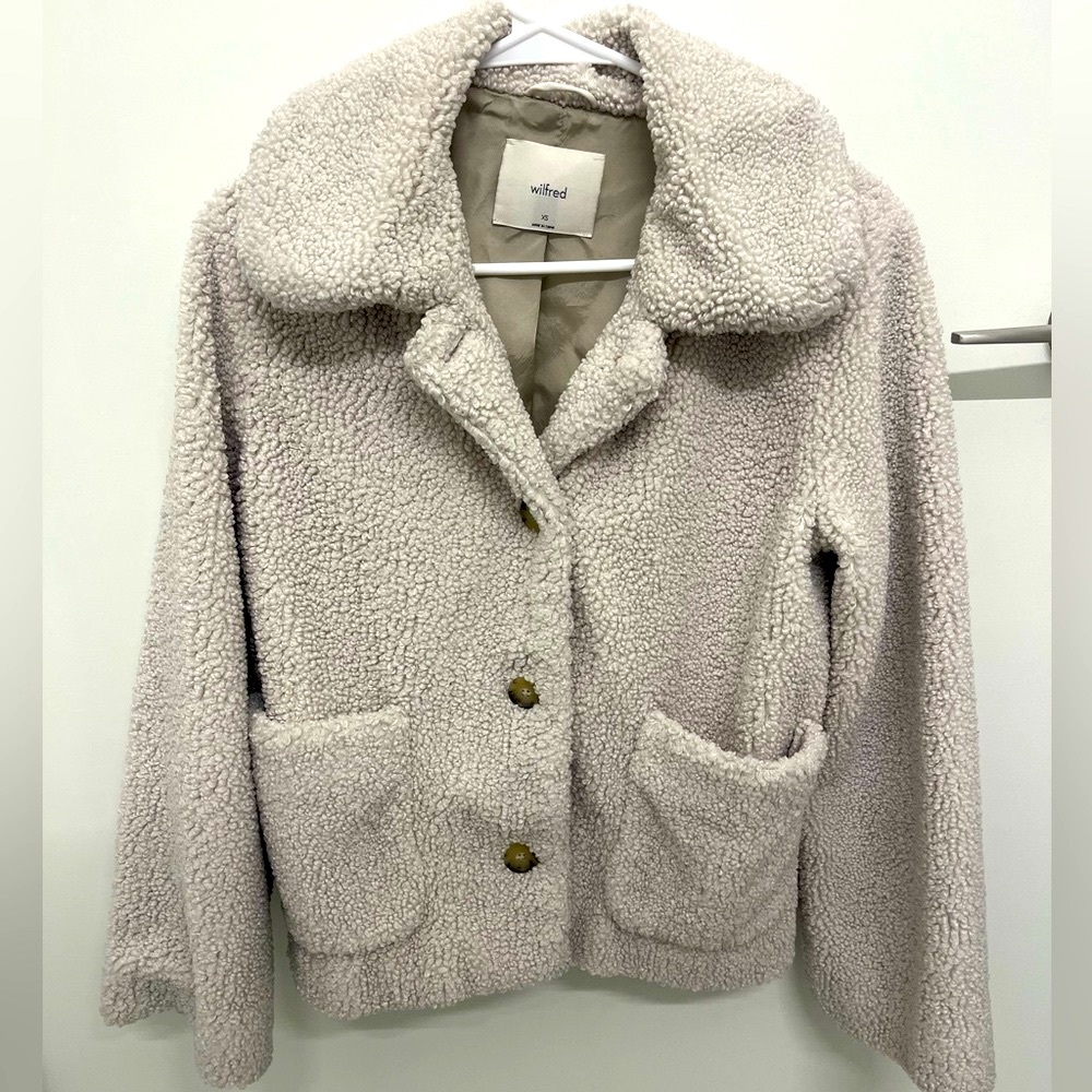 Aritzia Wilfred Sherpa Teddy Coat